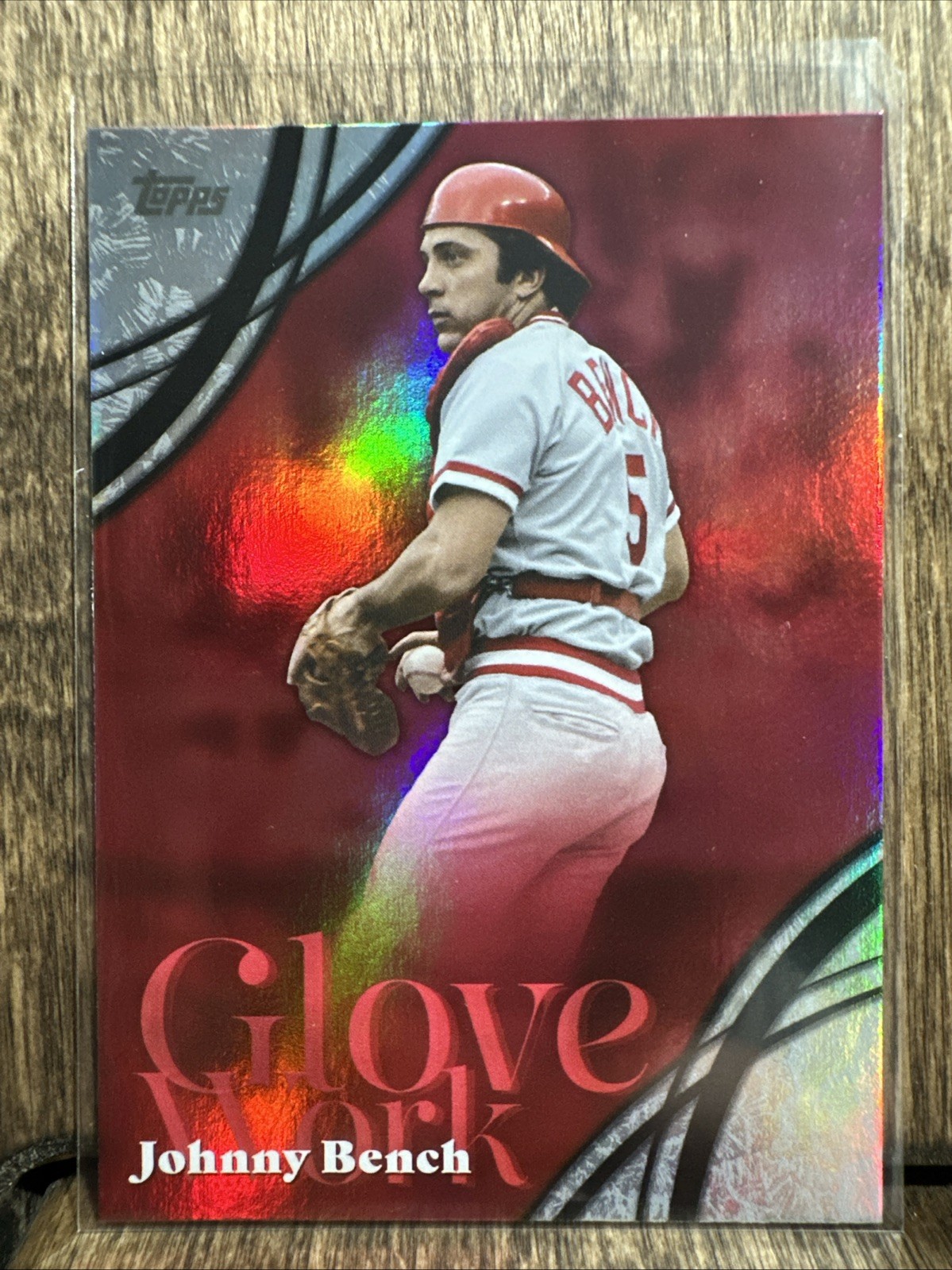 2026 Topps Series 2 Johnny Bench Glove Work #GW-13 Cincinnati Reds