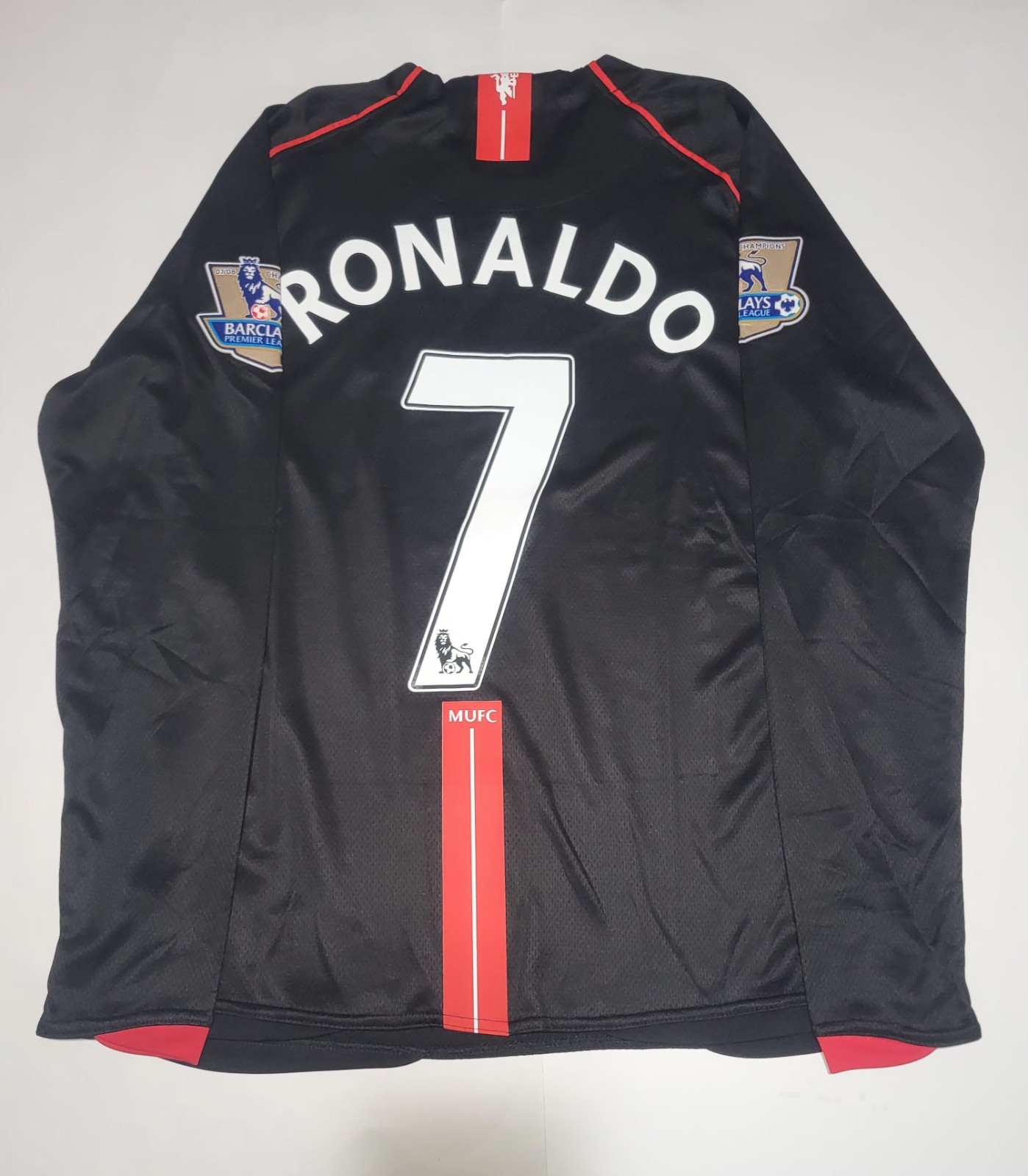 Manchester United 2007/08 Away Black Color Long Sleeve -CR7 ZS M