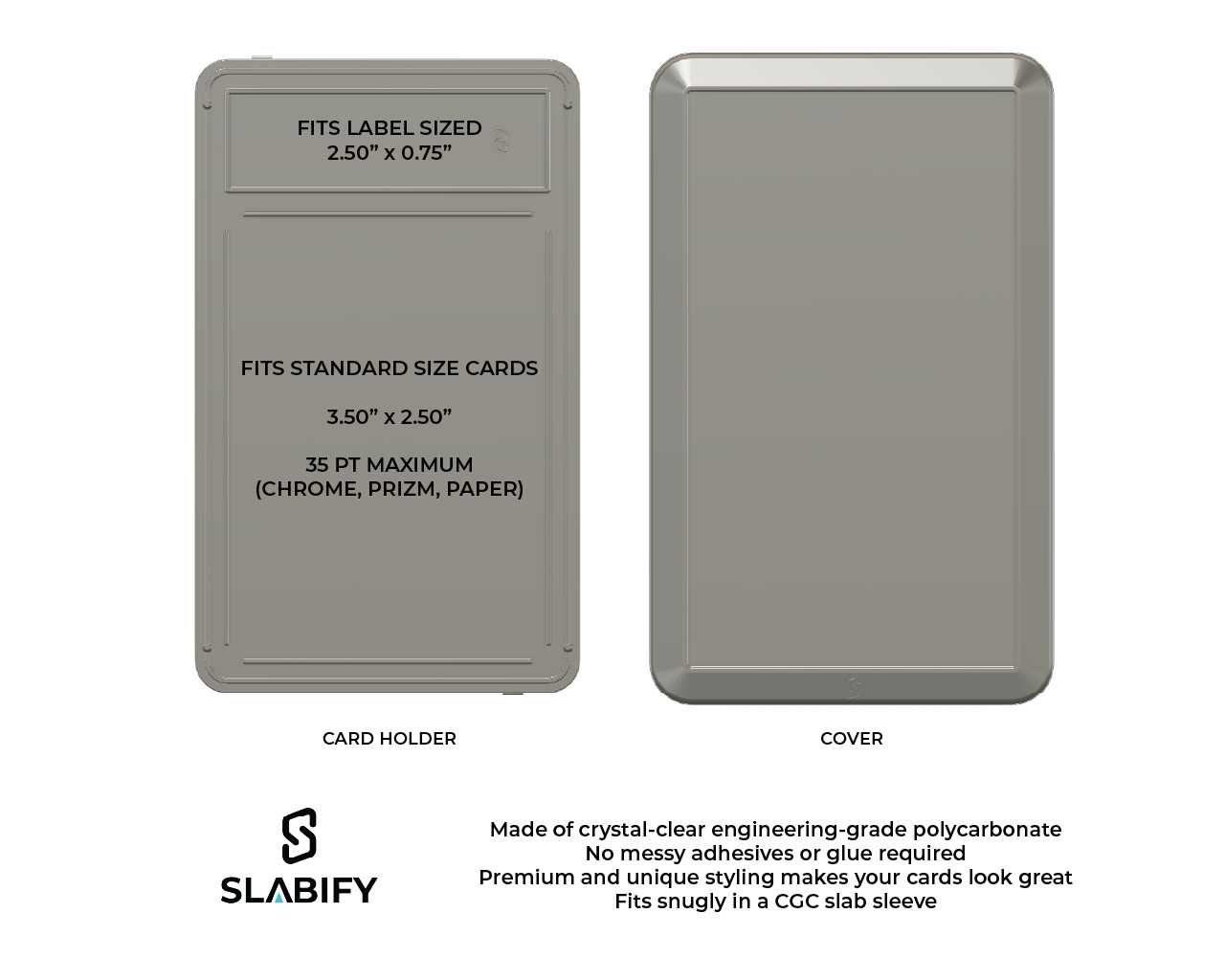 SLABIFY Ultra Premium DIY Snap Together Card Slab / Holder – PSA Style