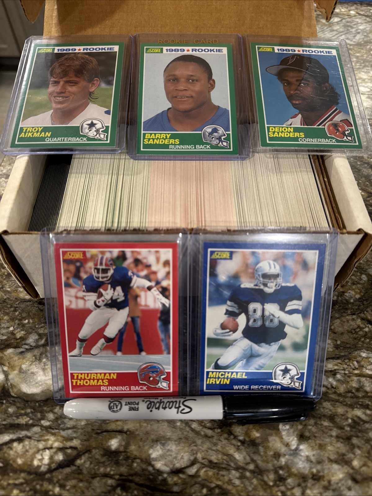 1989 Score Football Complete Set 1-330 NM-MT Sharp! Barry Deion Sanders RC’s!!