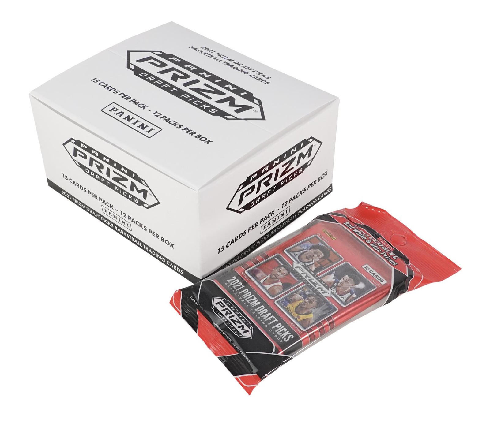 2021/22 PANINI PRIZM DRAFT PICKS BASKETBALL CELLO MULTI FAT PACK 12-PACK BOX