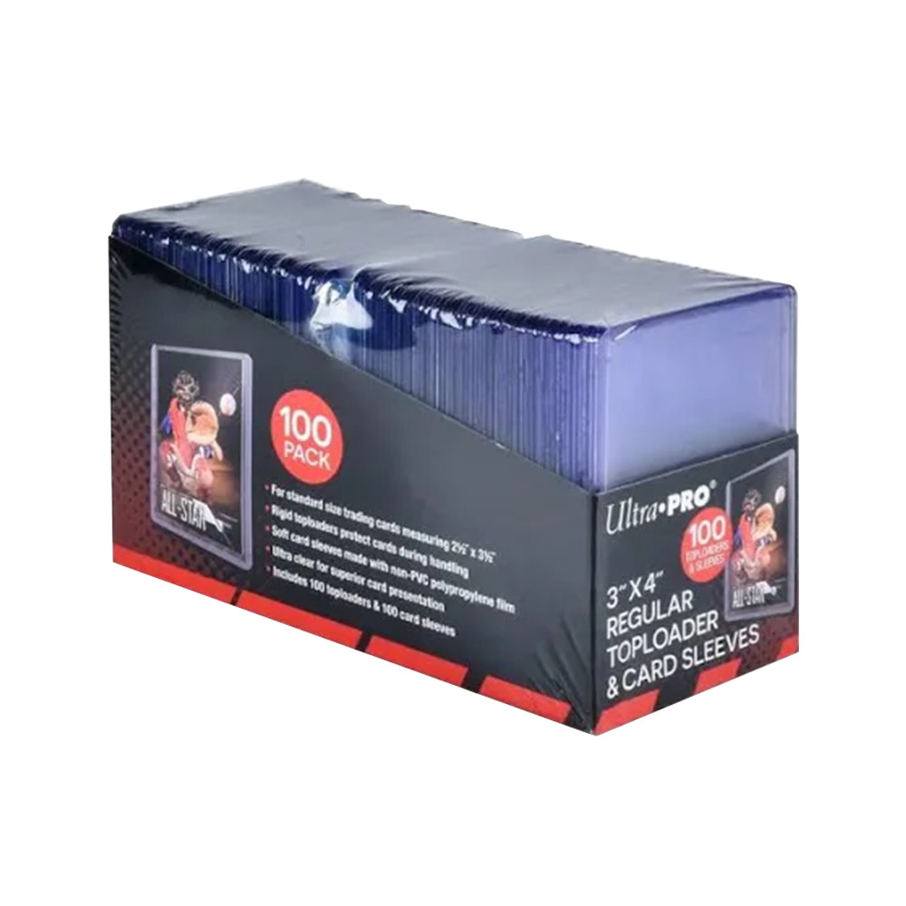 Ultra Pro 100 Pack Toploaders With Sleeves 35pt