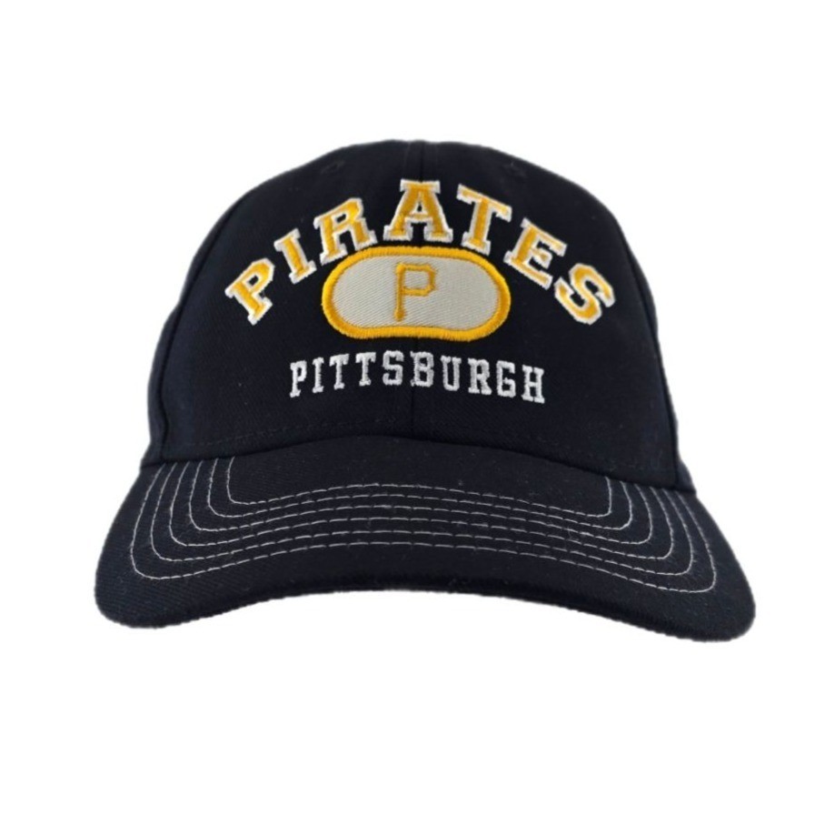 Pittsburgh Pirates Embroidered Adjustable Baseball Cap Black & Gold One Size