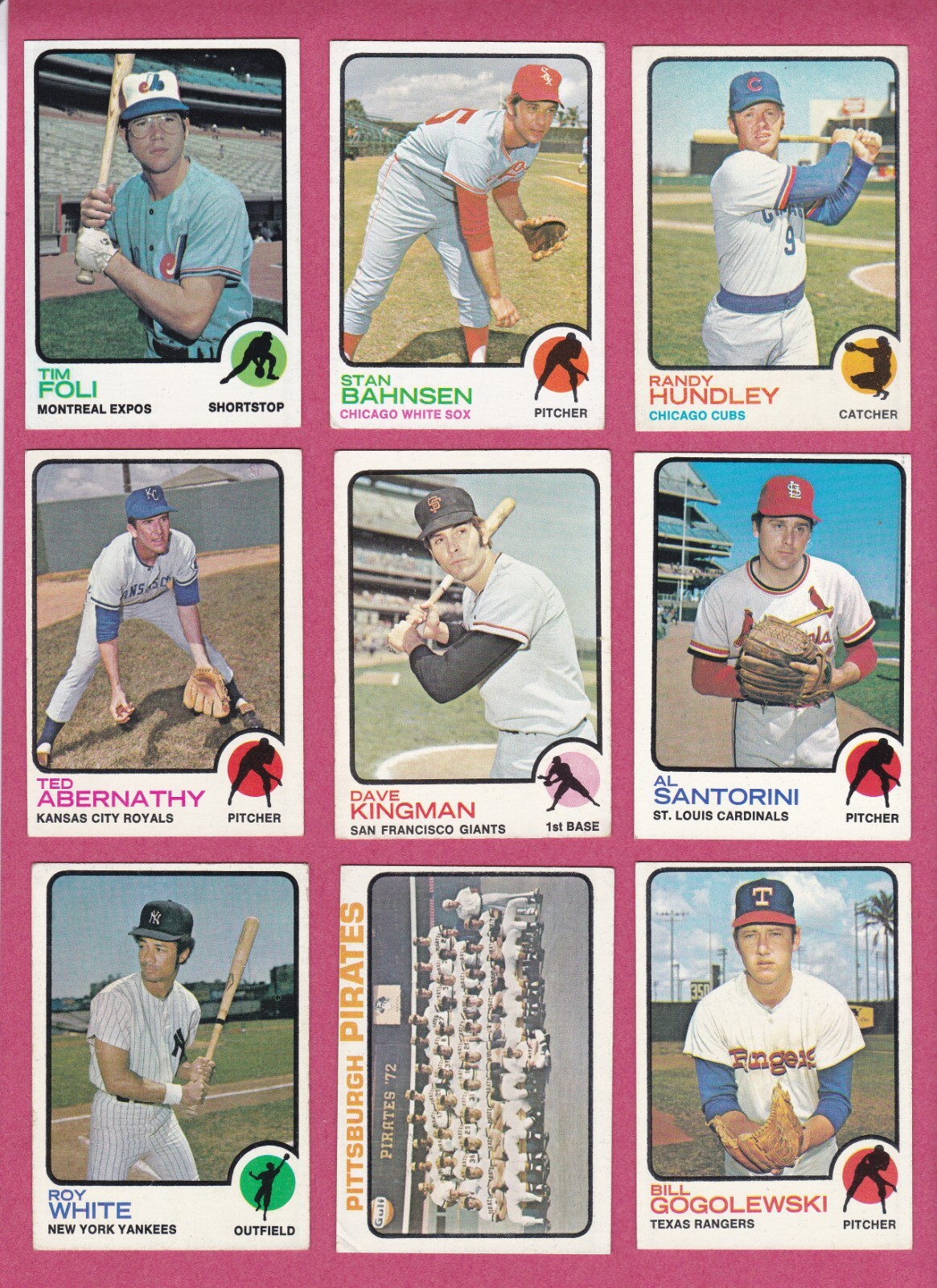 1973 Topps Baseball Cards, #2 – #345 commons to complete your set, VG+ to EXMT