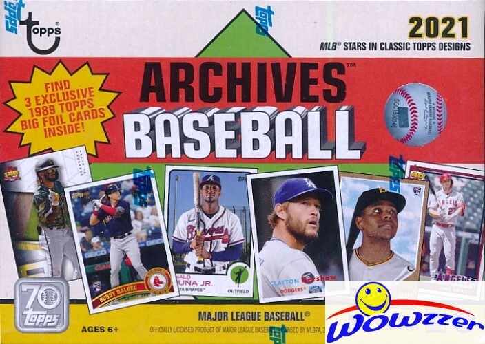 (10) 2021 Topps Archives Baseball EXCLUSIVE Sealed Blaster Box-1989 Topps Foil