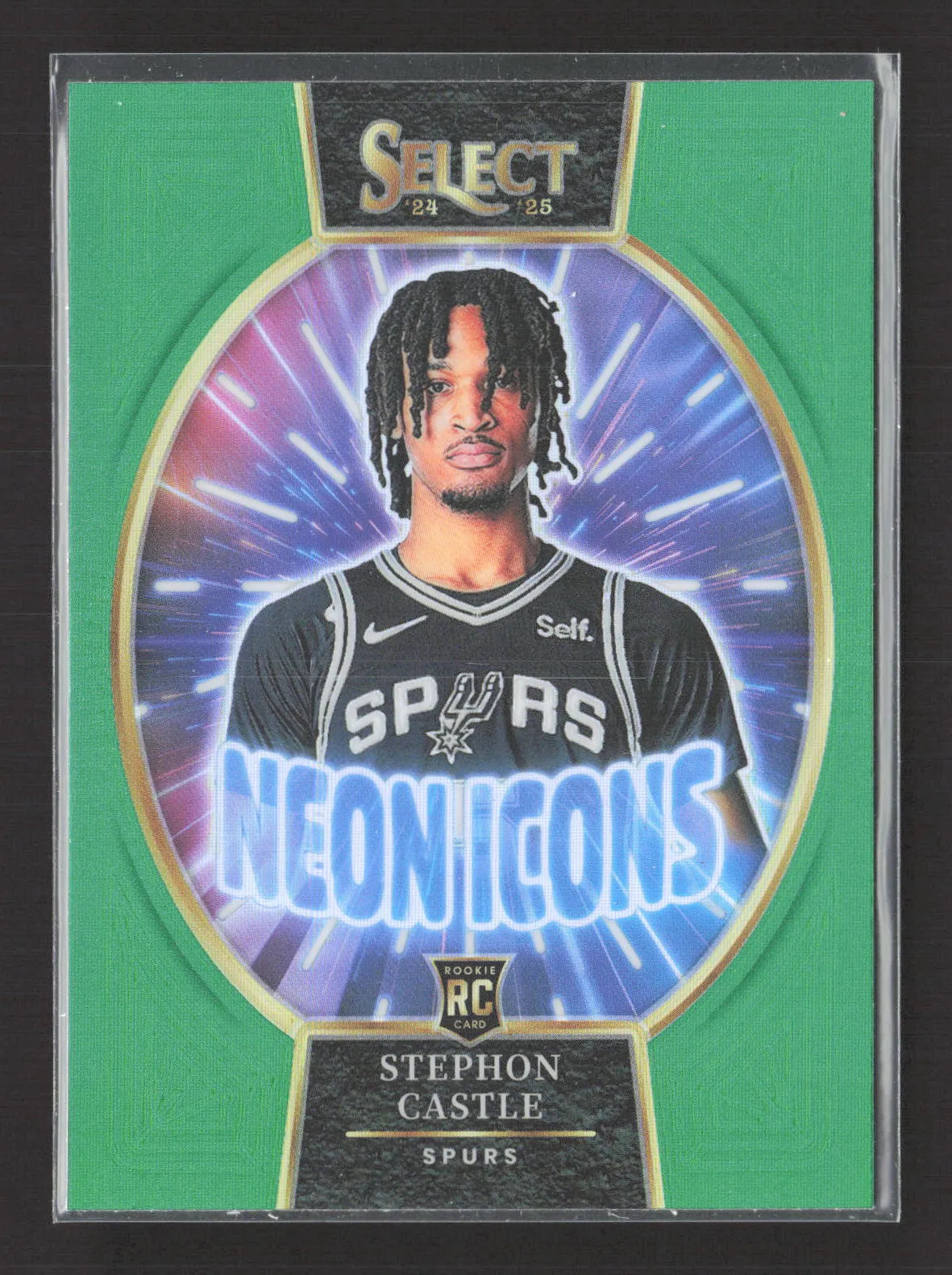 2025 Panini Select Neon Icons Stephon Castle #3 Green RC