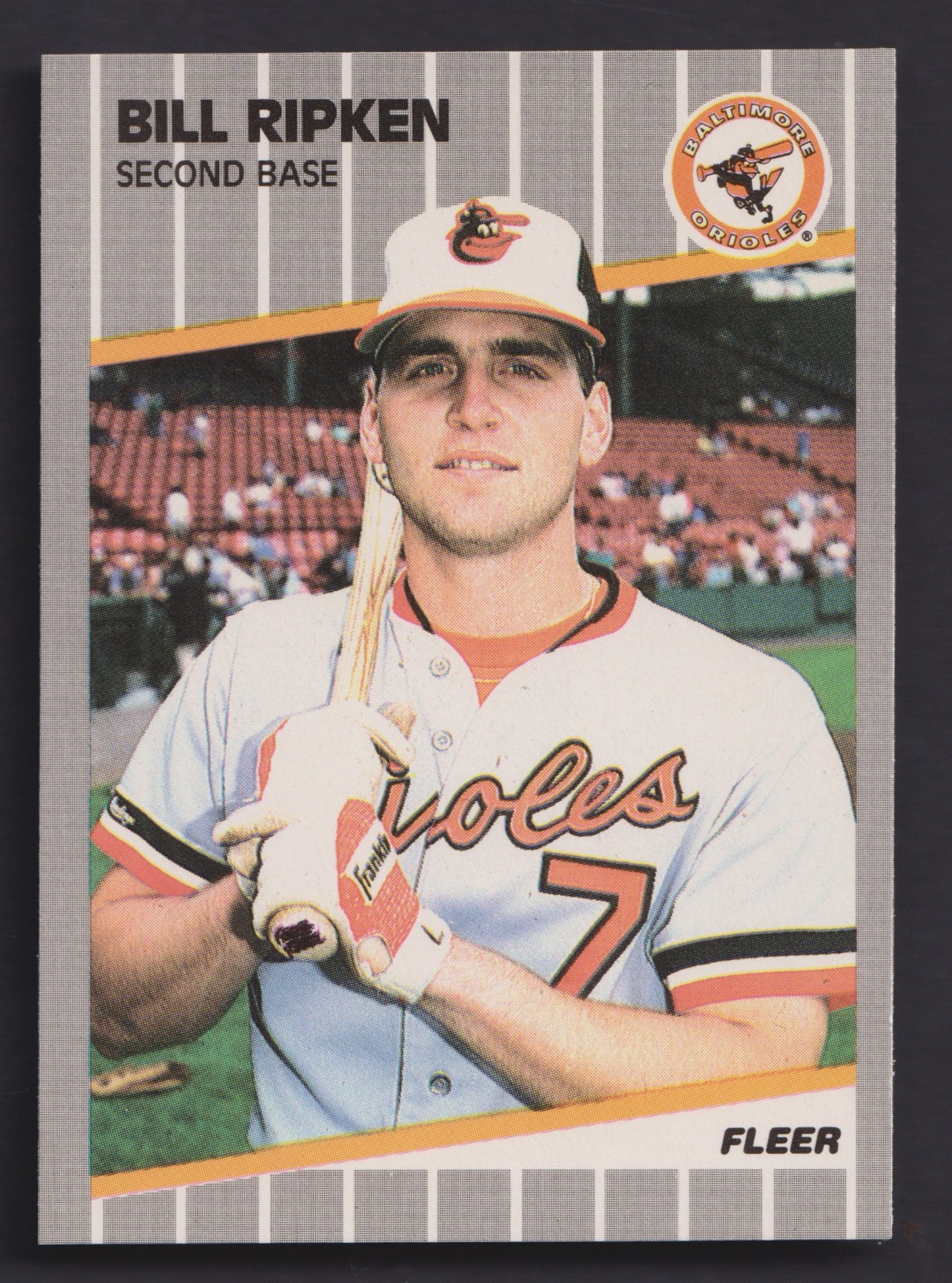 1989 FLEER – BILLY RIPKEN – BLACK SCRIBBLE – F. FACE ERROR – #616