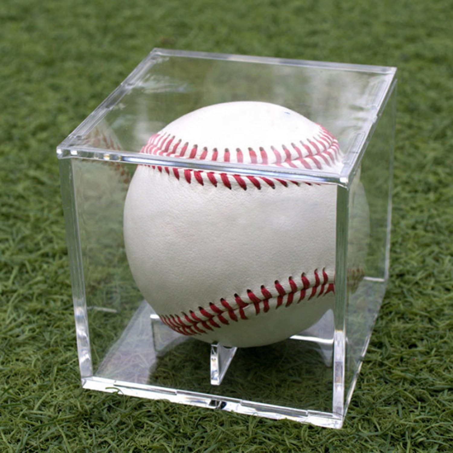 Acrylic Baseball Display Case UV Protected Cube Clear Holder for Memorabilia
