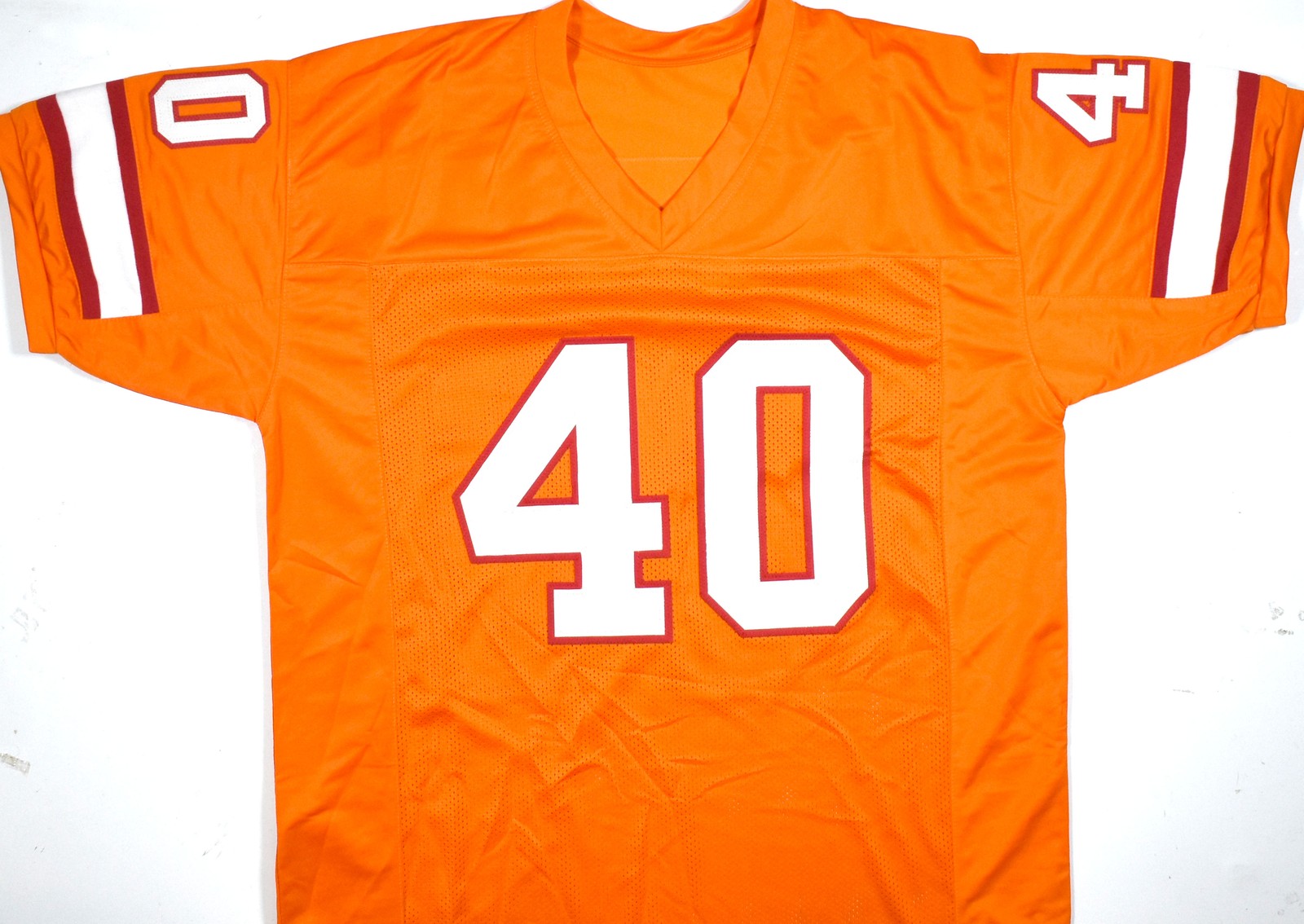 Mike Alstott Autographed Orange Pro Style Jersey – Beckett W Hologram *Black