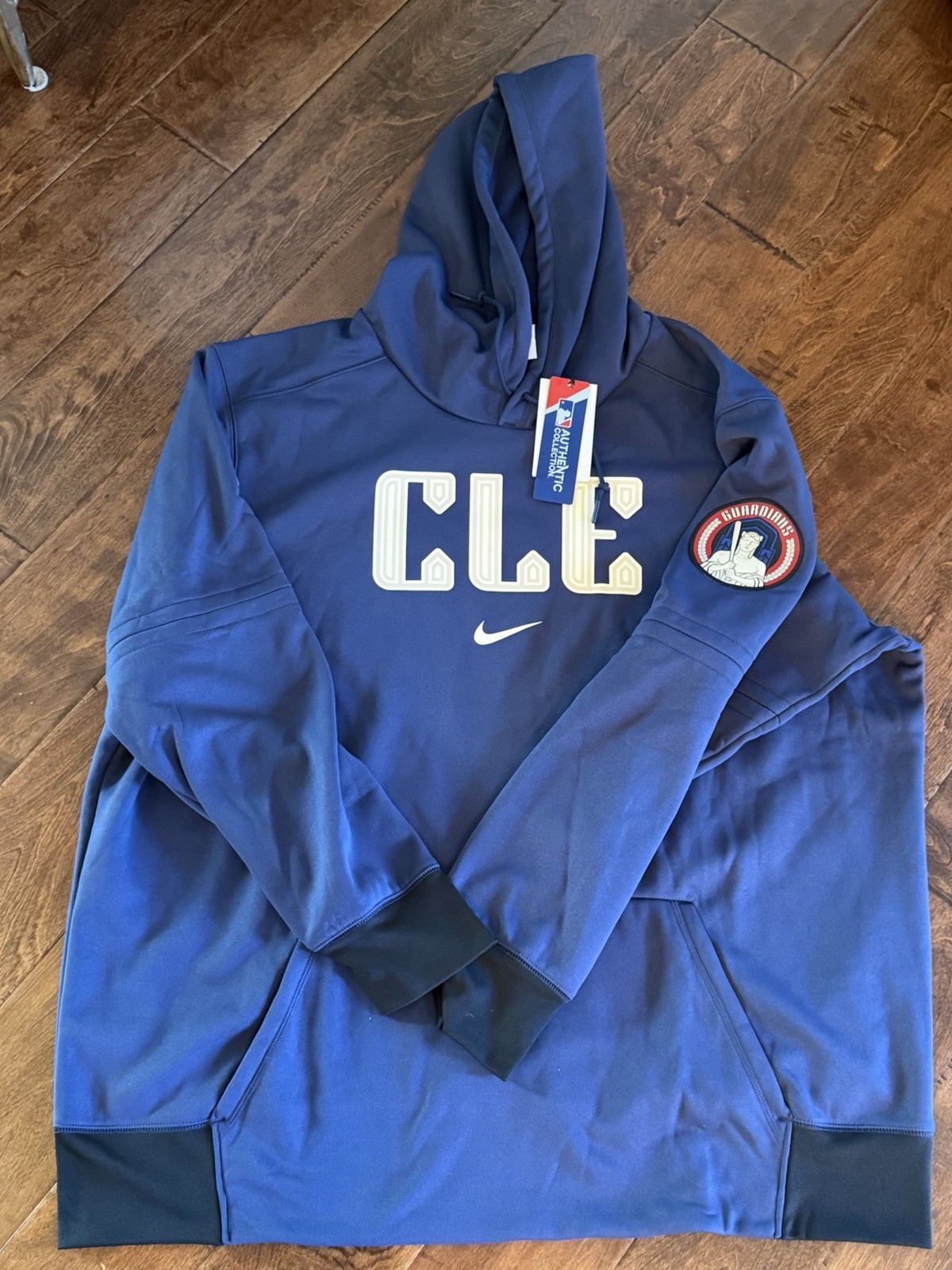Nike Cleveland Guardians CLE City Connect Pullover Hoodie Navy Mens 3XL BNWT