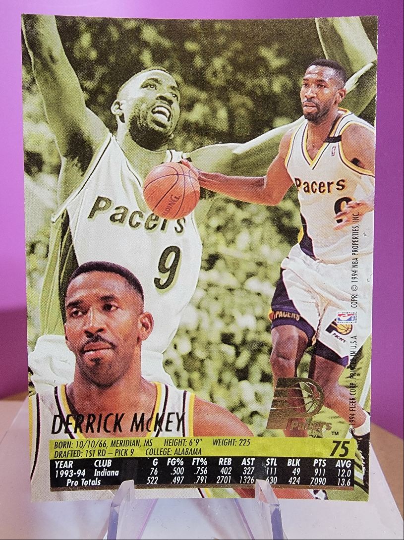 1994 Fleer Ultra #75 Derrick Mckey – Indiana Pacers