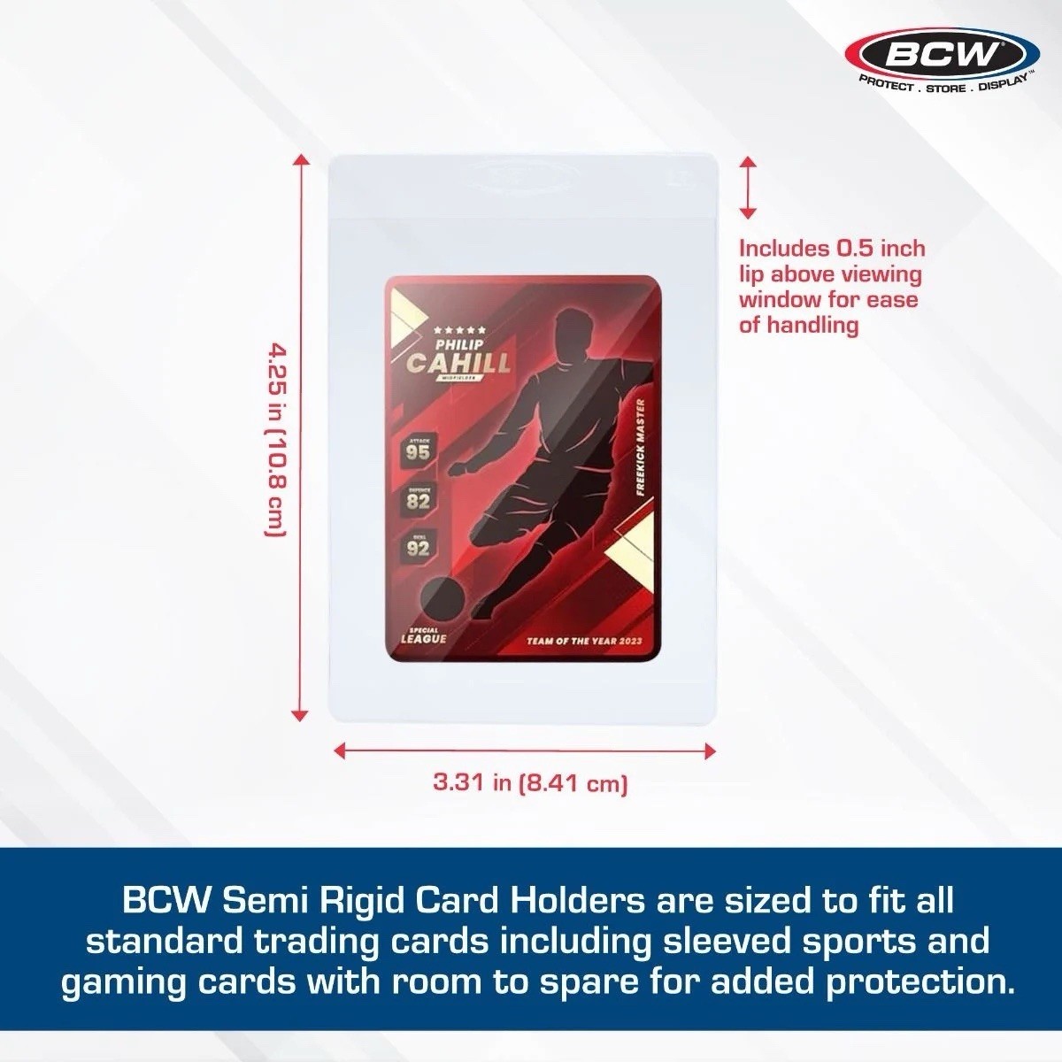 BCW Semi-Rigid Card Holders #1 – Pack of 50 Top Loader Holders – Best Value!
