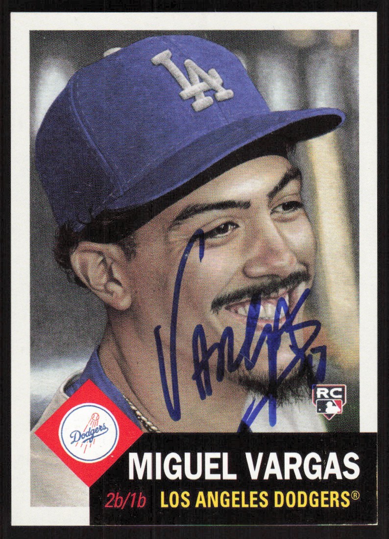 2023 Topps Living Miguel Vargas Rookie Auto Los Angeles Dodgers #628 COA RC Card