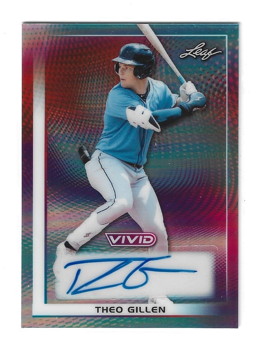 2026 Leaf Vivid Theo Gillen Base Auto BA-TG1 Teal Prismatic 2/35