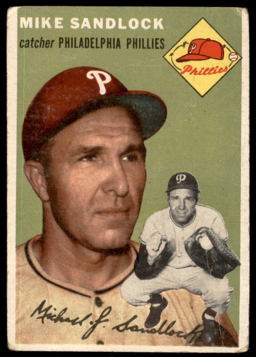 1954 Topps #104 Mike Sandlock Philadelphia Phillies VG+