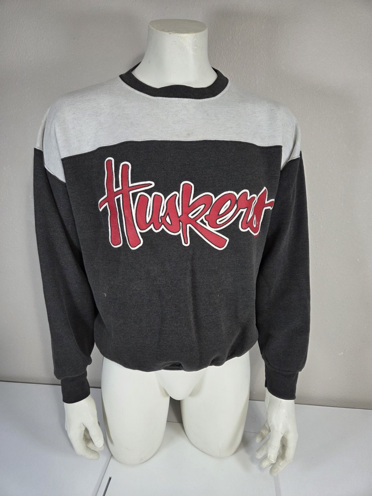 Vintage 90s Nebraska Corn Huskers Crewneck Sweatshirt sz XL Multi-Color AS-IS
