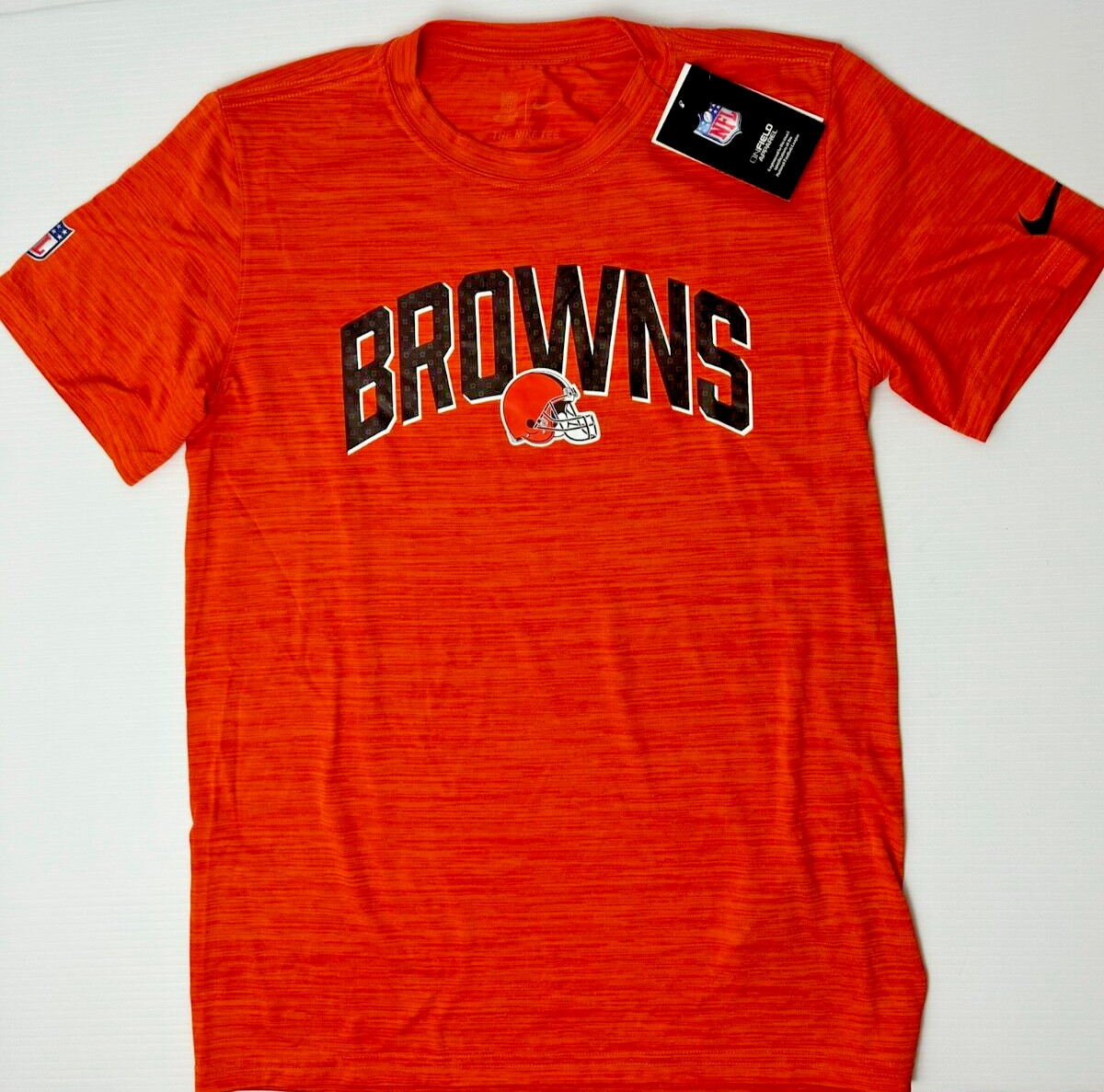 Nike Cleveland Browns Mens Size Small Football Dri-fit Shirt Velocity Orange