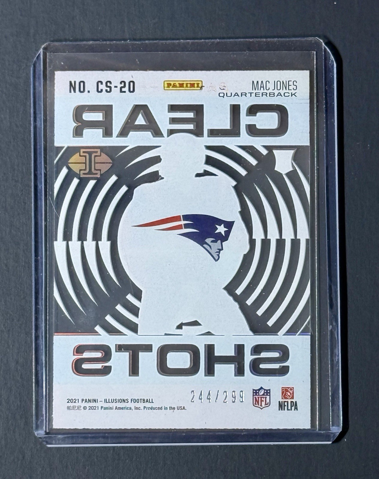 2021 Panini Illusions Clear Shots Light Blue /299 Mac Jones #CS-20