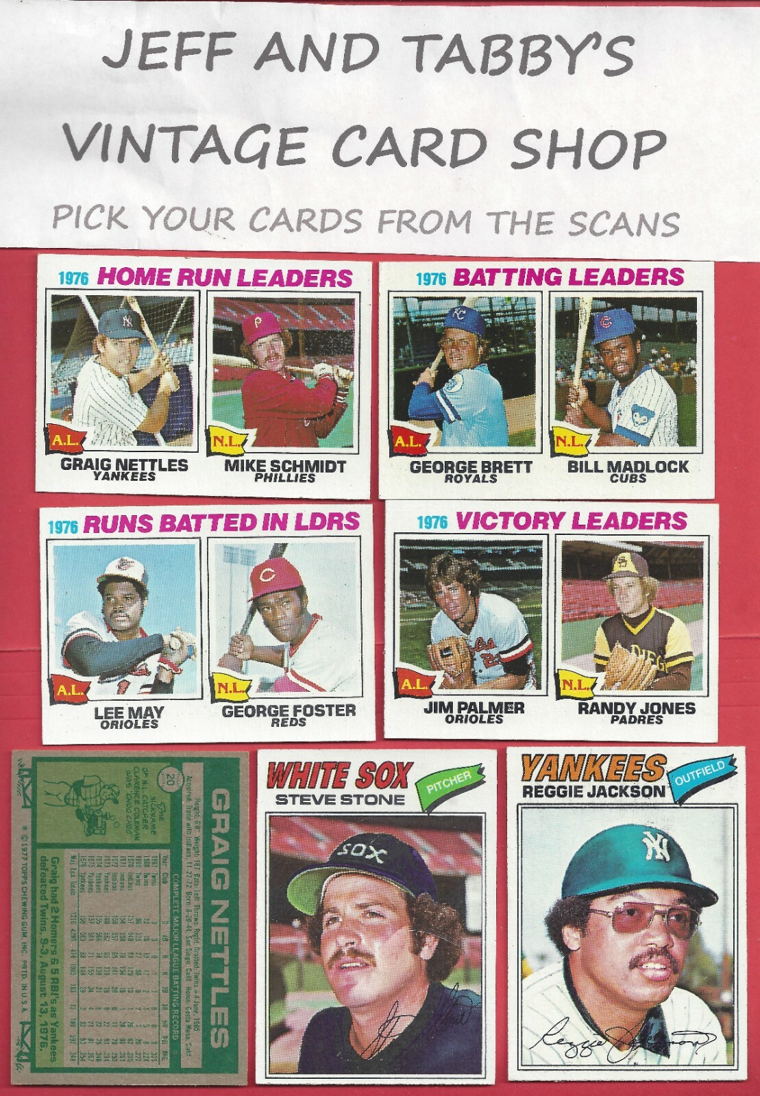 1977 TOPPS BASEBALL 1 TO 220 SEE DROP DOWN MENU FOR CARDS YOU WILL RECEIVE.