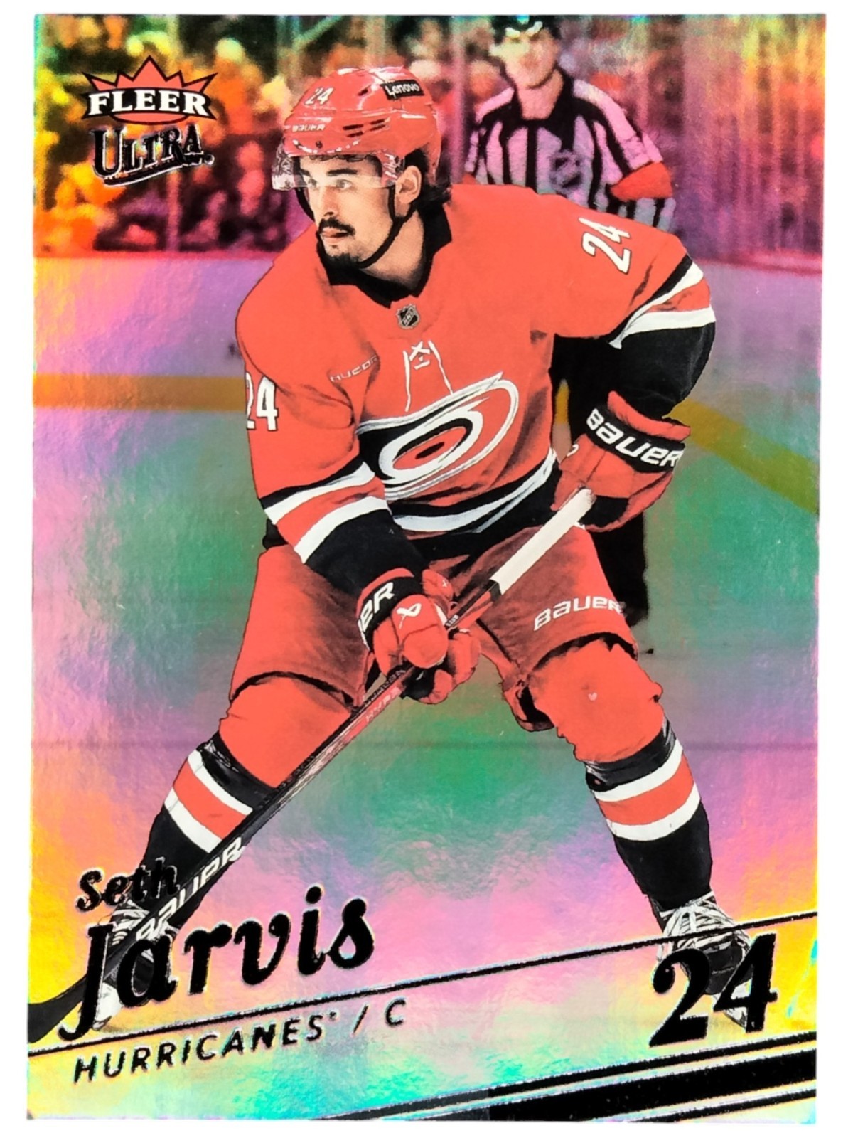 2025-26 Fleer Ultra Rainbow Foil #85 Seth Jarvis Carolina Hurricanes