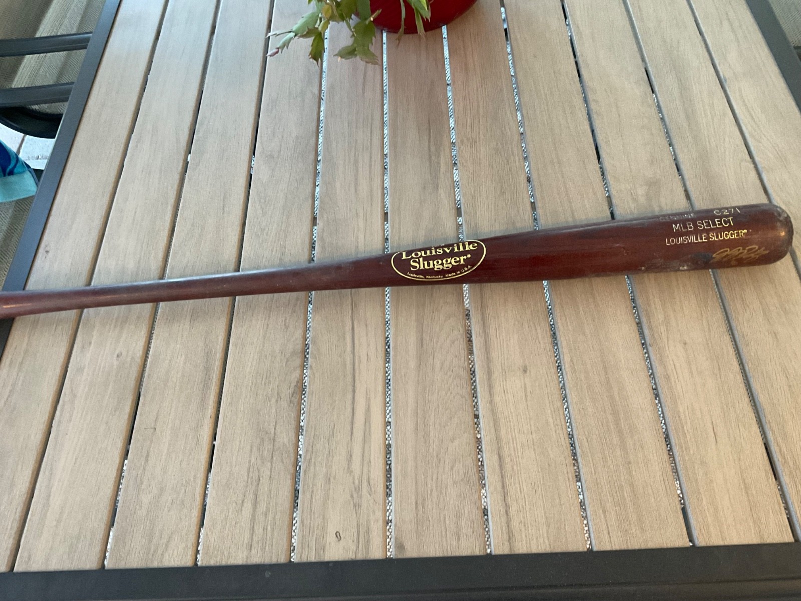 DIAMONDBACKS MARINERS J.J.PUTZ SIGNED L/S GAME USED BAT ( UNKNOWN PLAYER) COA