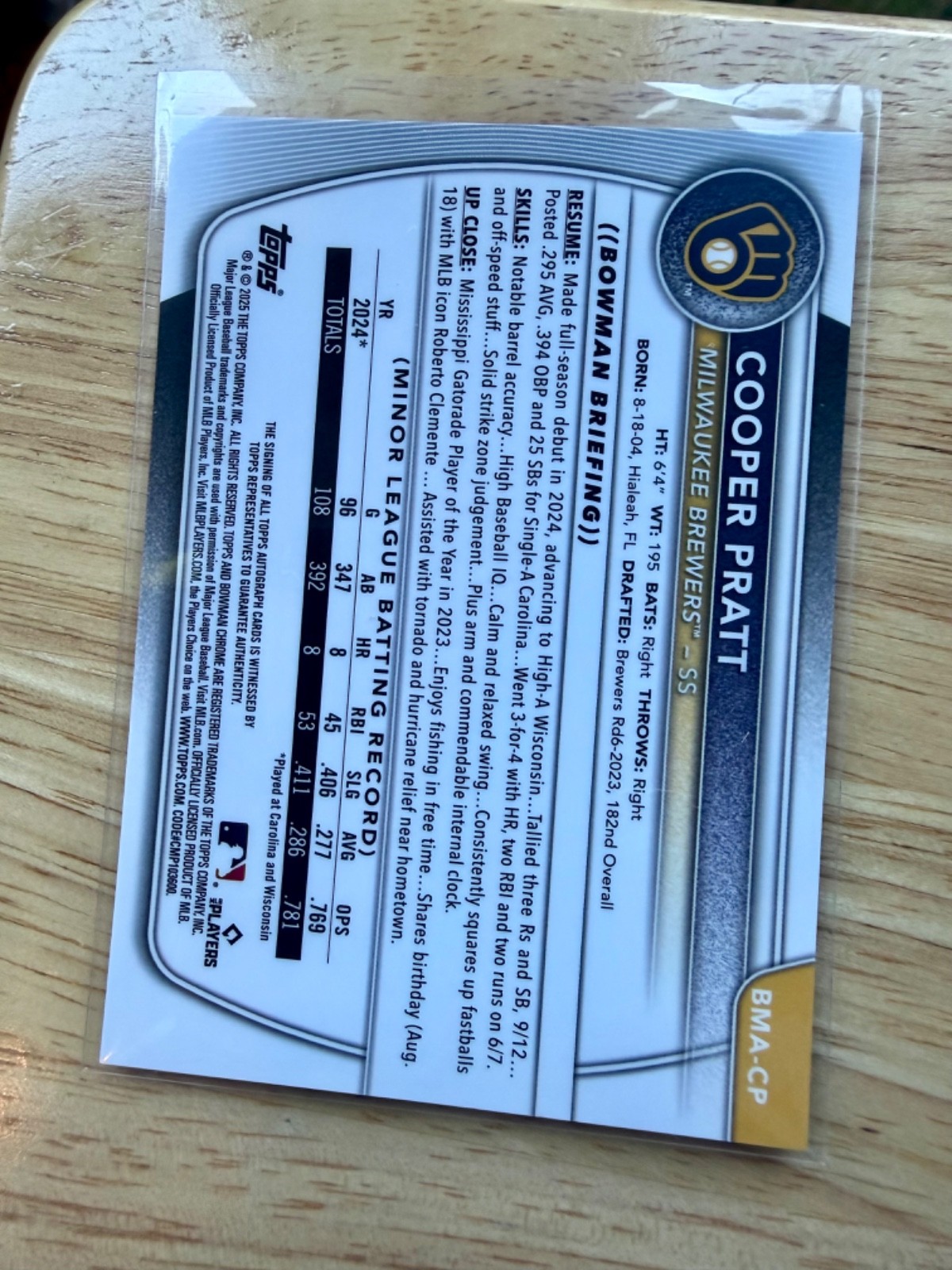 2025 Bowman Chrome – Mega Box Chrome Prospect Mojo Autographs Cooper Pratt…