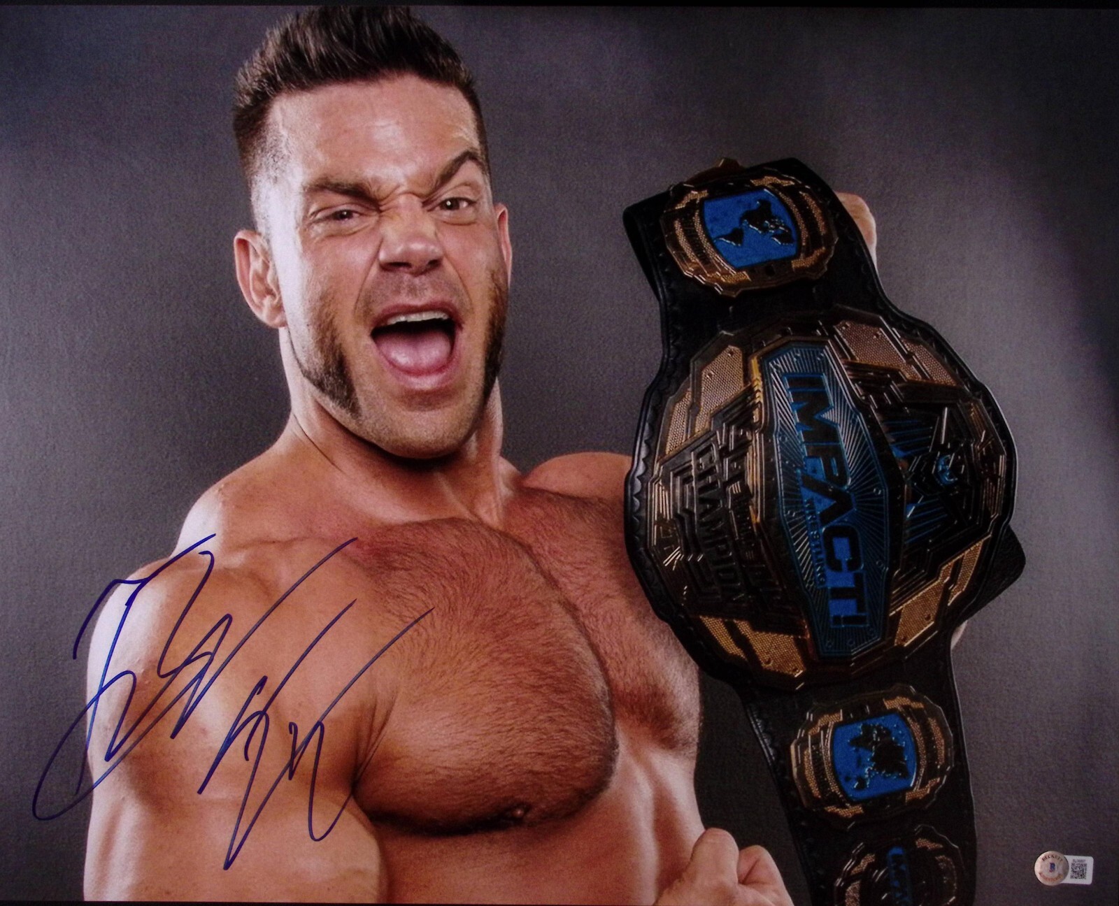 Brian Cage Signed 16×20 Photo BAS COA AEW ROH Lucha Libre AAA Impact FCW Auto 97