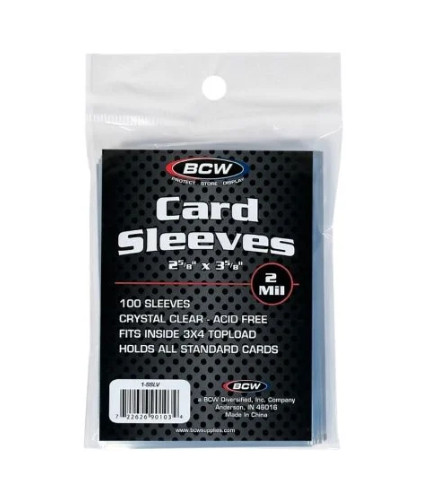 BCW – Trading Card Penny Sleeves – Standard 2 Mil – Single, 3, 5, 10 Packs