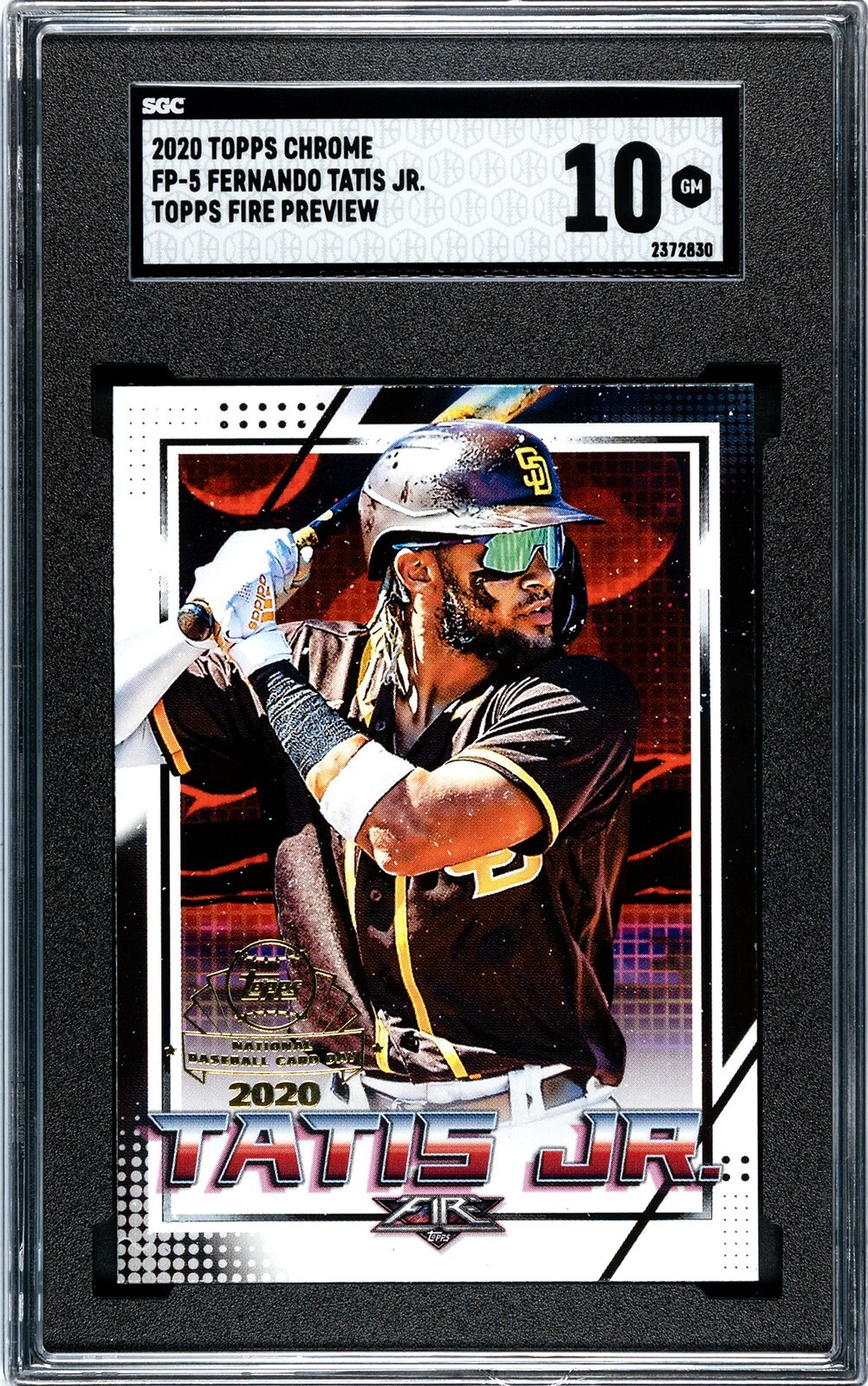 2020 Topps Chrome Fire Preview FP-5 Fernando Tatis Jr. SGC 10 GEM MINT