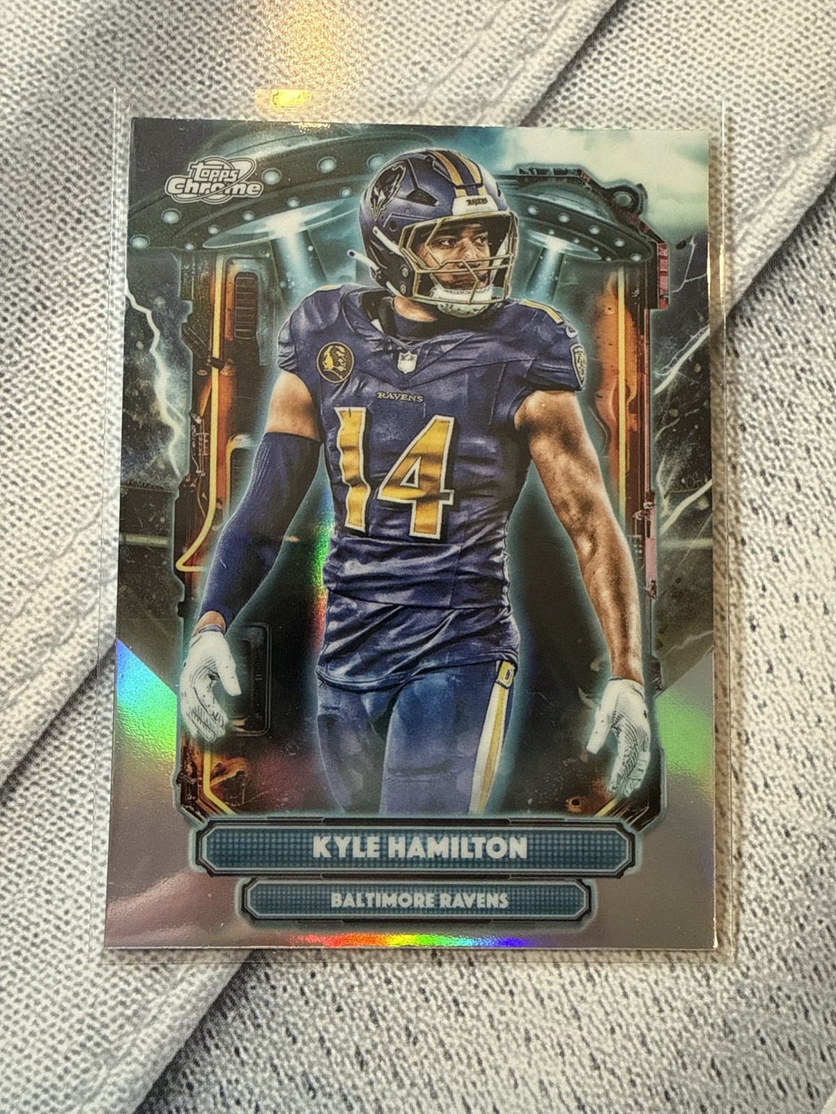 2025 Topps Chrome Cosmic #ET-24 Kyle Hamilton Extraterrestrial Talent
