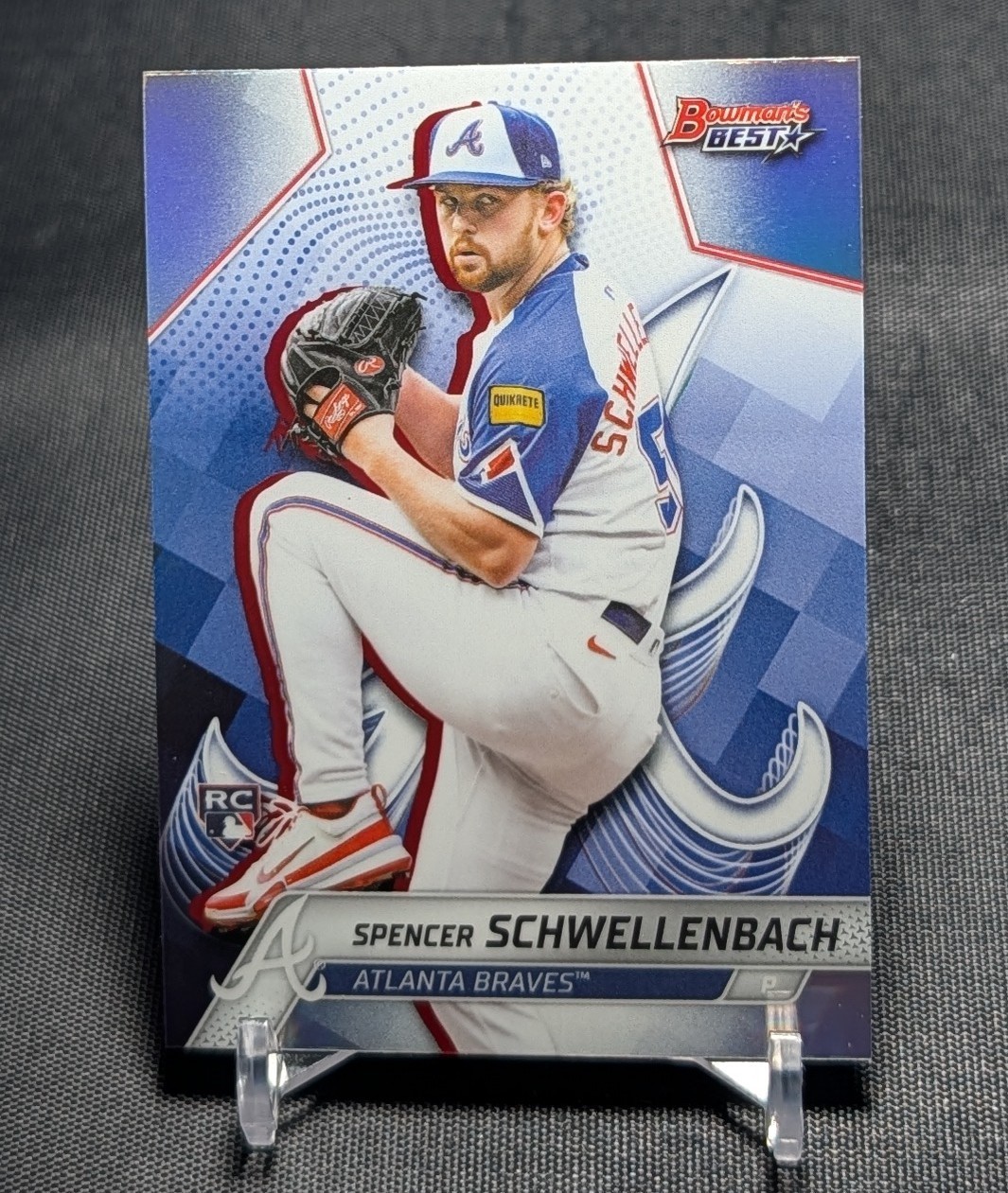 Spencer Schwellenbach Chrome Refractor Rookie 2025 Bowman’s Best Card #68 Braves