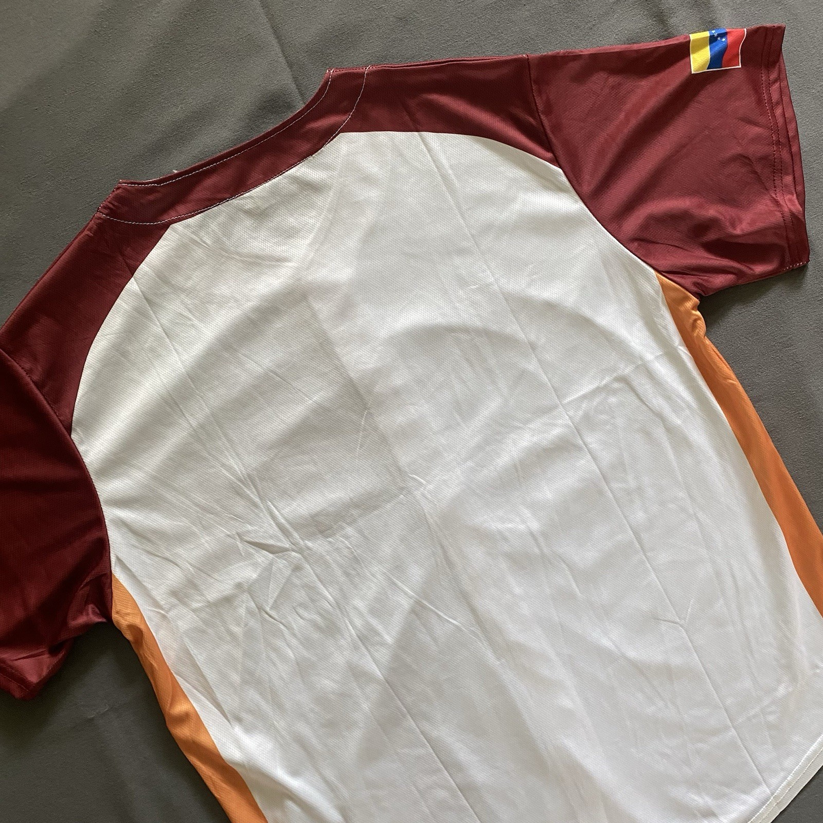 Miami Marlins Venezuelan Heritage Jersey Mens XL White Maroon MLB 2020s Latin