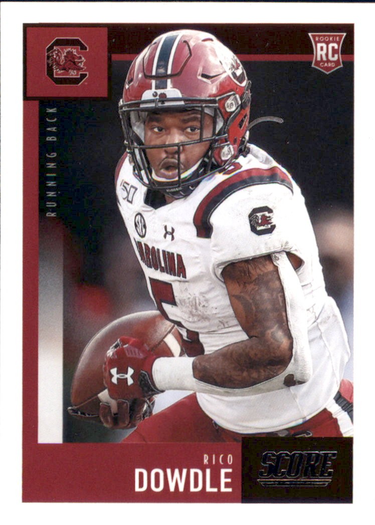 2020 Score Football Card #391 Rico Dowdle RC