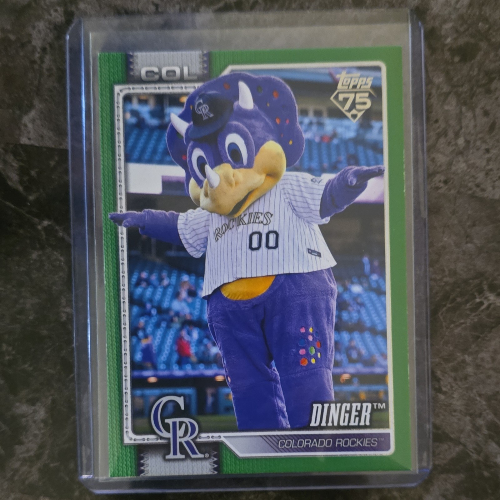Topps 2026 Series 1 Dinger Colorado Rockies 75th Anniv Green /99 #M-4