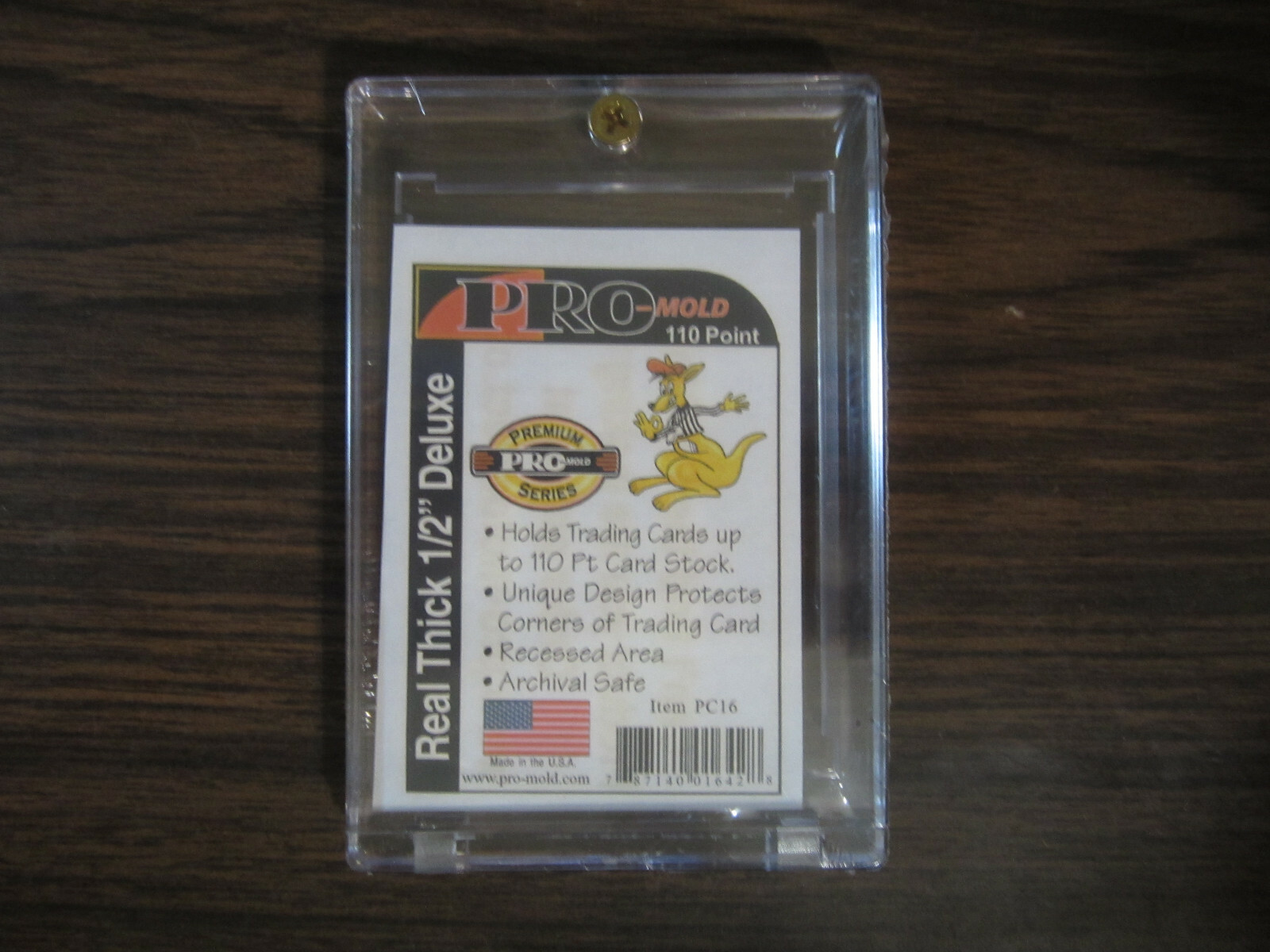 2 Count Pro-Mold # PC16 1 Screw Memorabilia Card Holder 110 pt, 1/2” Deluxe New