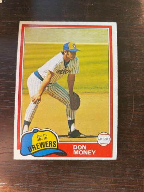 1981 O-Pee-Chee OPC gray back #106 Don Money – Milwaukee Brewers NRMT