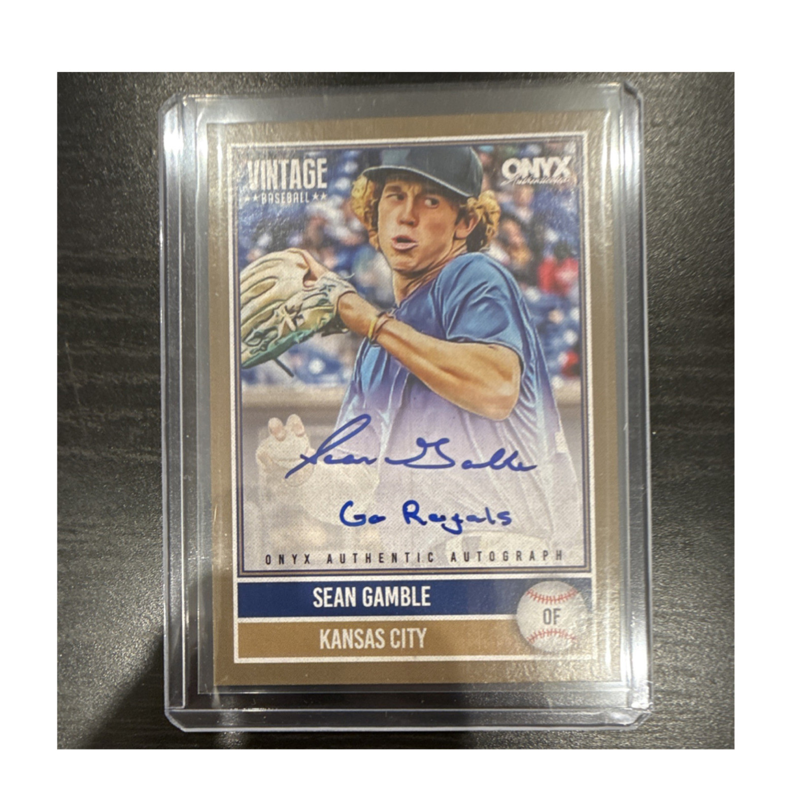 Onyx Vintage Extended 2025 Sean Gamble Autograph Serial #7/10 Royals Inscription