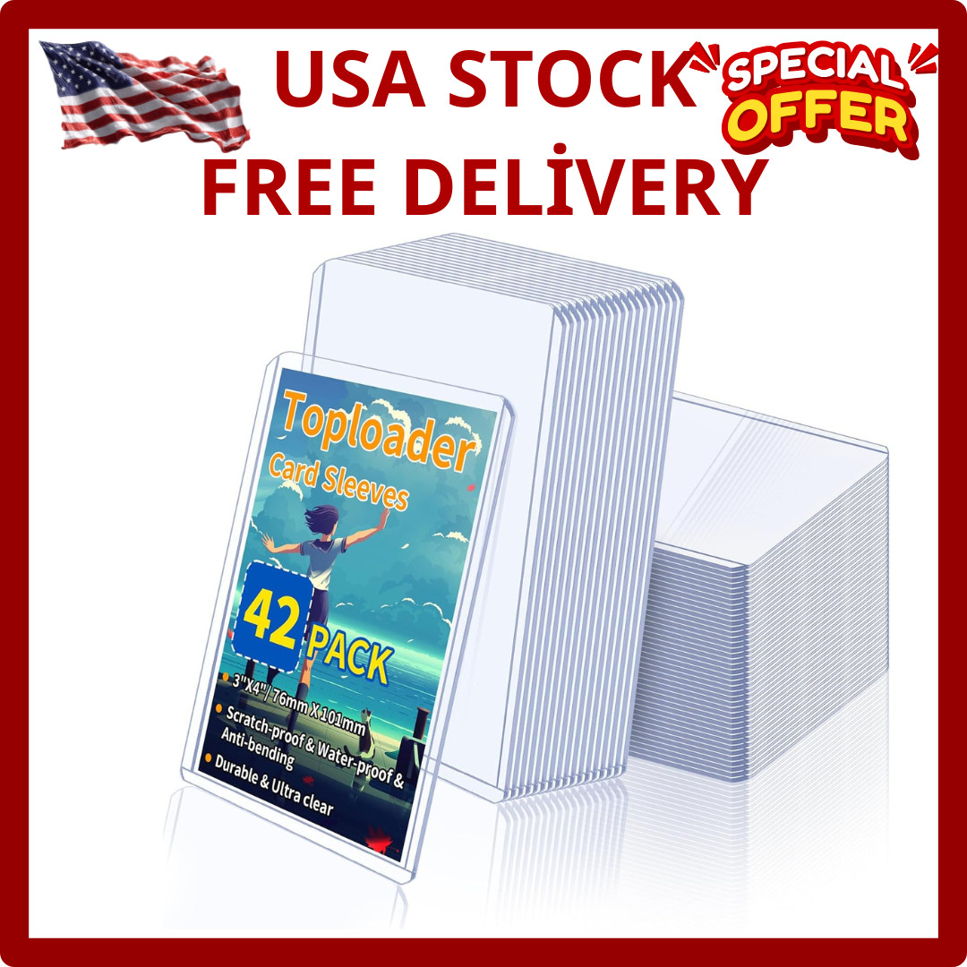 Trading Card Sleeves Hard Plastic Clear Case Holder Baseball Card Toploader