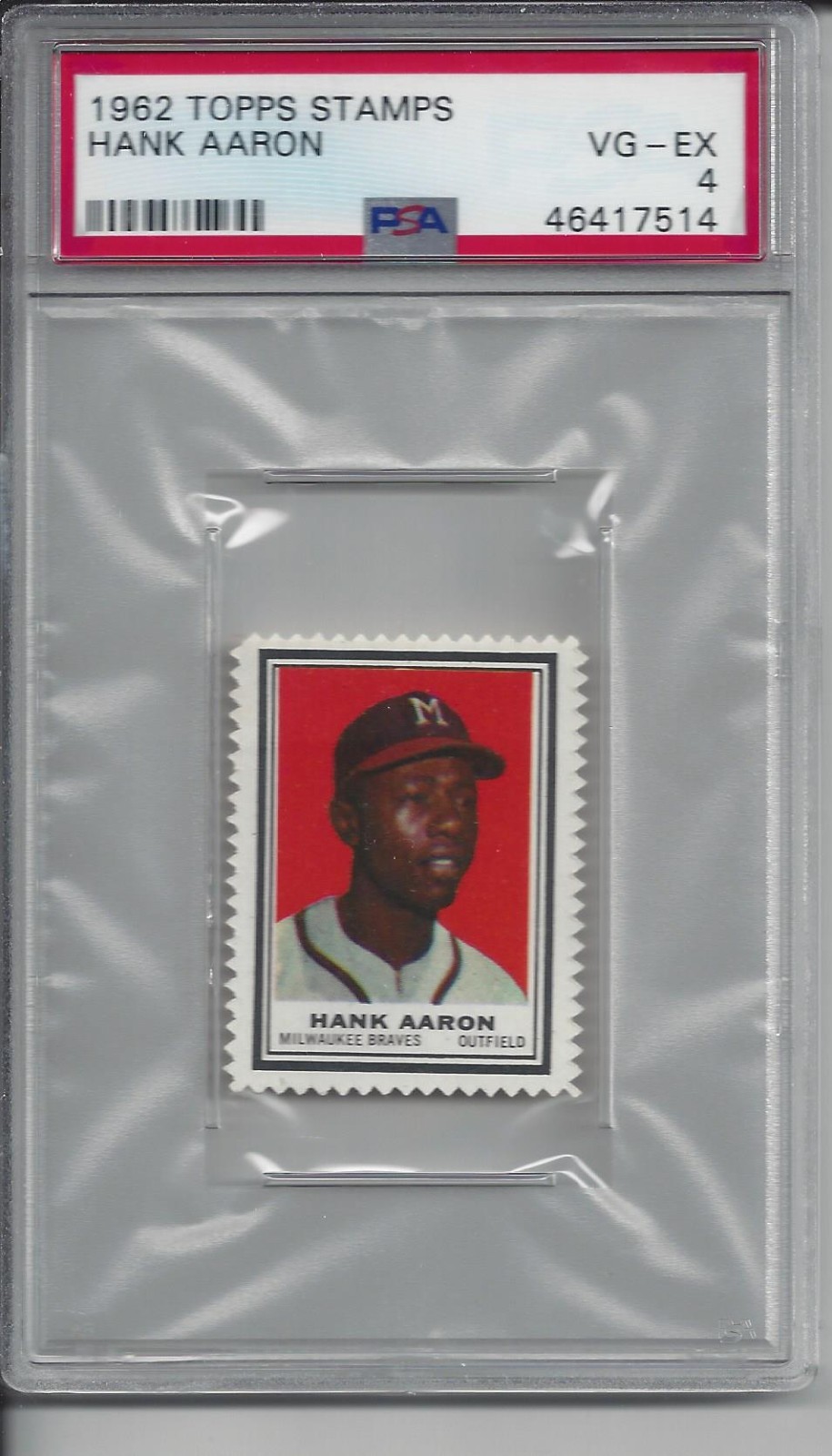 1962 Topps Stamps Hank Aaron – PSA 4