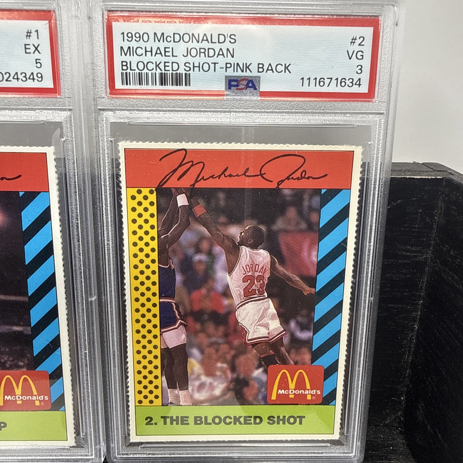 1990 McDonald Michael Jordan Pink Back 1-8 PSA Graded 3-6