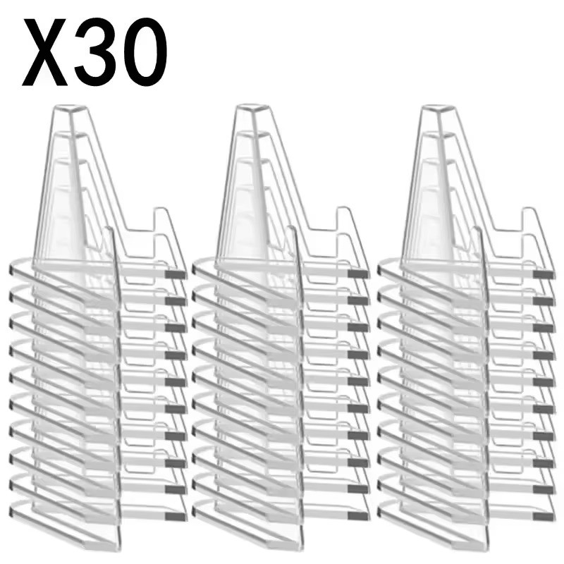 30 Pack Clear Card Stands, Arcylic Card Display for Sports Graded