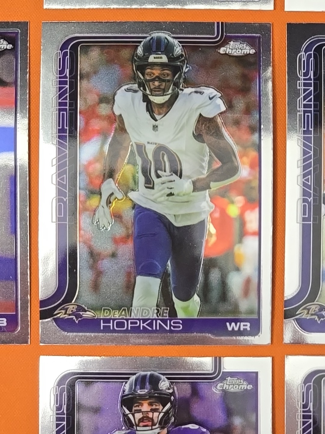 🟣⚫️🟣 2025 TOPPS CHROME BALTIMORE RAVENS COMPLETE BASE TEAM SET (13 CARD LOT)