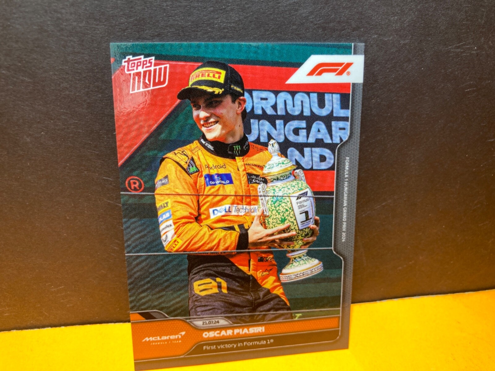 2024 Topps Now #041 OSCAR PIASTRI Formula 1 First Victory McLAREN OSCAR
