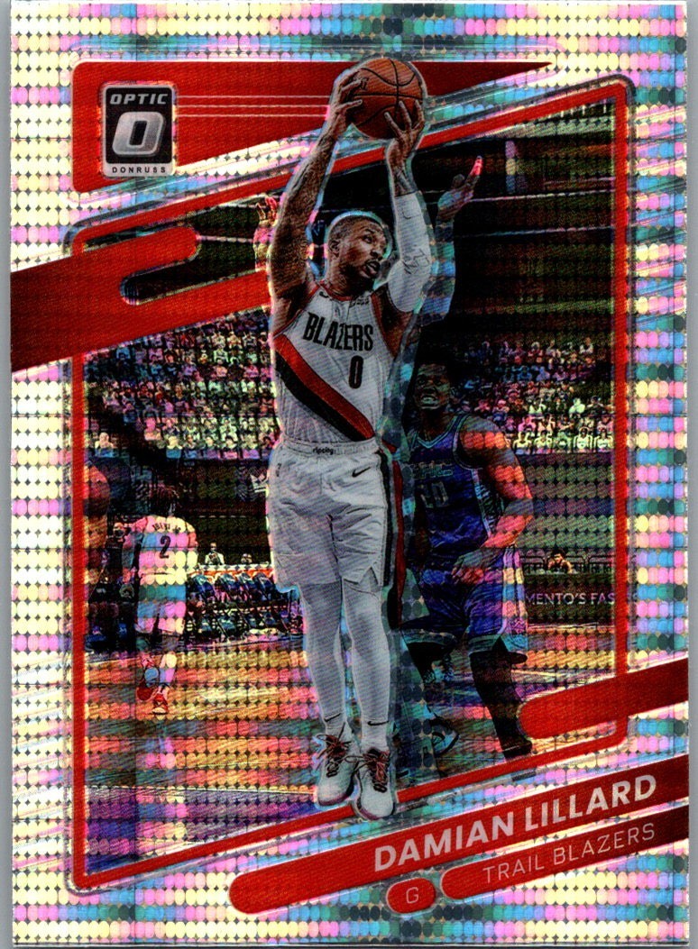 2021-22 Donruss Optic Target Exclusive SP Silver Pulsar Prizm Damian Lillard