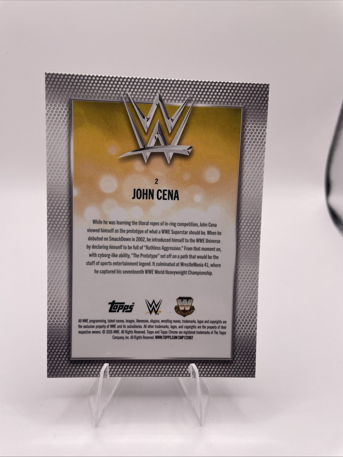John Cena 2026 WWE Topps Chrome Legends Wrestling Card