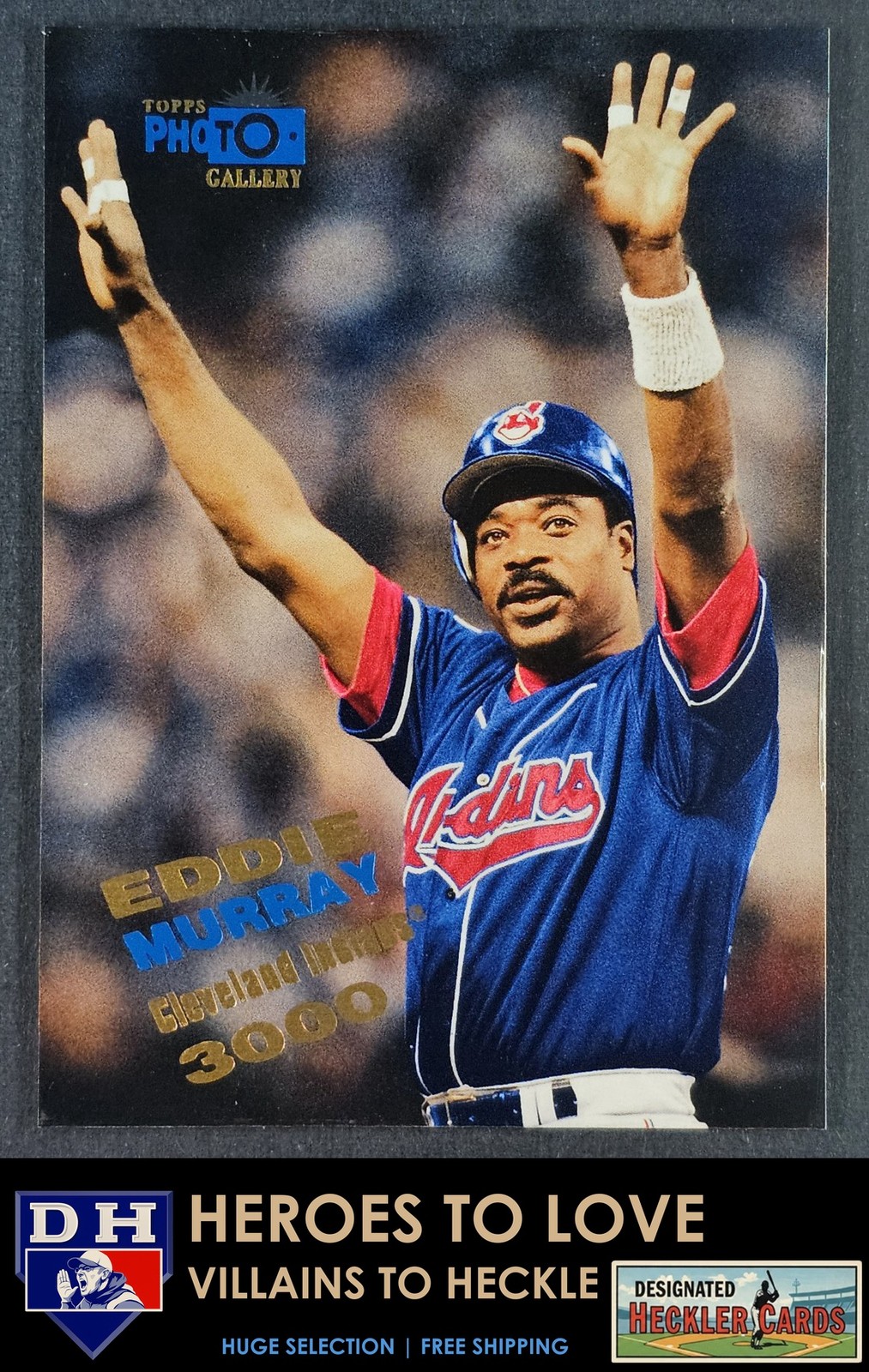 1996 Topps Gallery Photo Gallery Eddie Murray #PG1 Cleveland Indians VG Surface