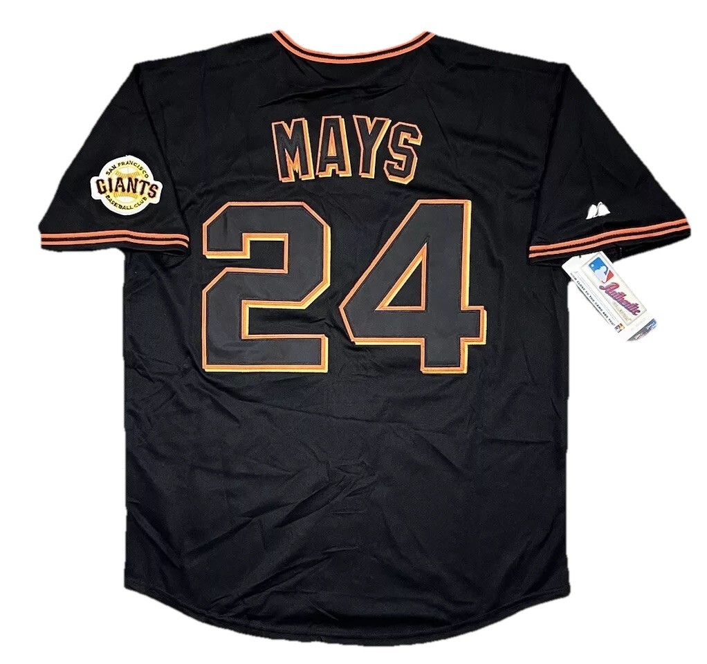 Willie Mays San Francisco Giants Black Alternate Jersey w/ Patch Men’s Large