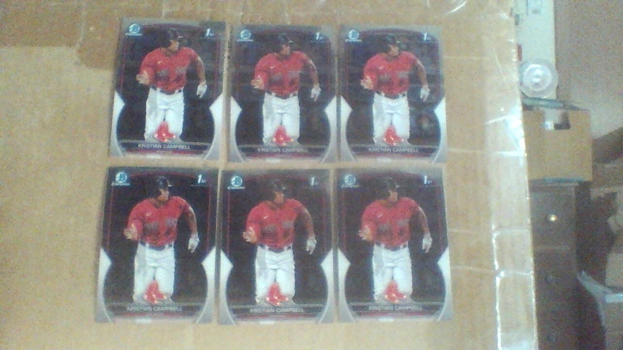 (6) 2023 Bowman Draft Chrome Kristian Campbell 1st Bowman Chrome