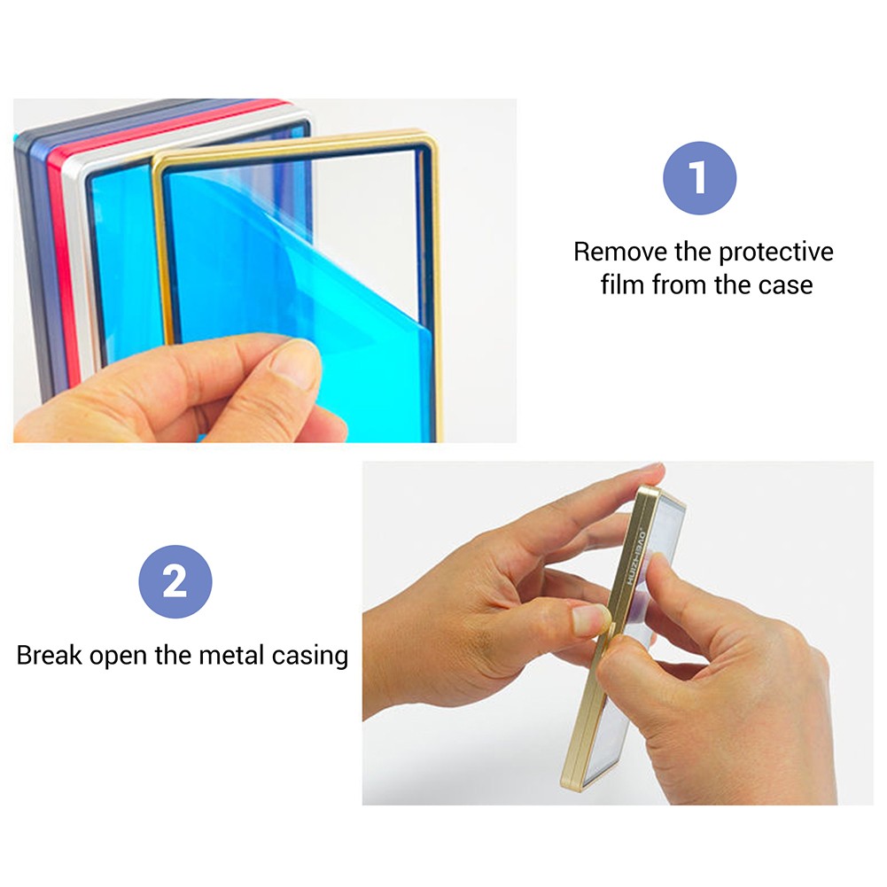 5pcs/set Magnetic Metal Slab Bumper Case UV-Resistant For 35pt PSA Graded Cards