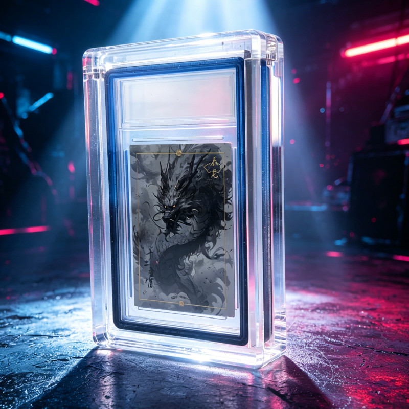 Display Set For 35pt PSA: Acrylic Clear Stand+Graded Bumper Guard With PC Panel